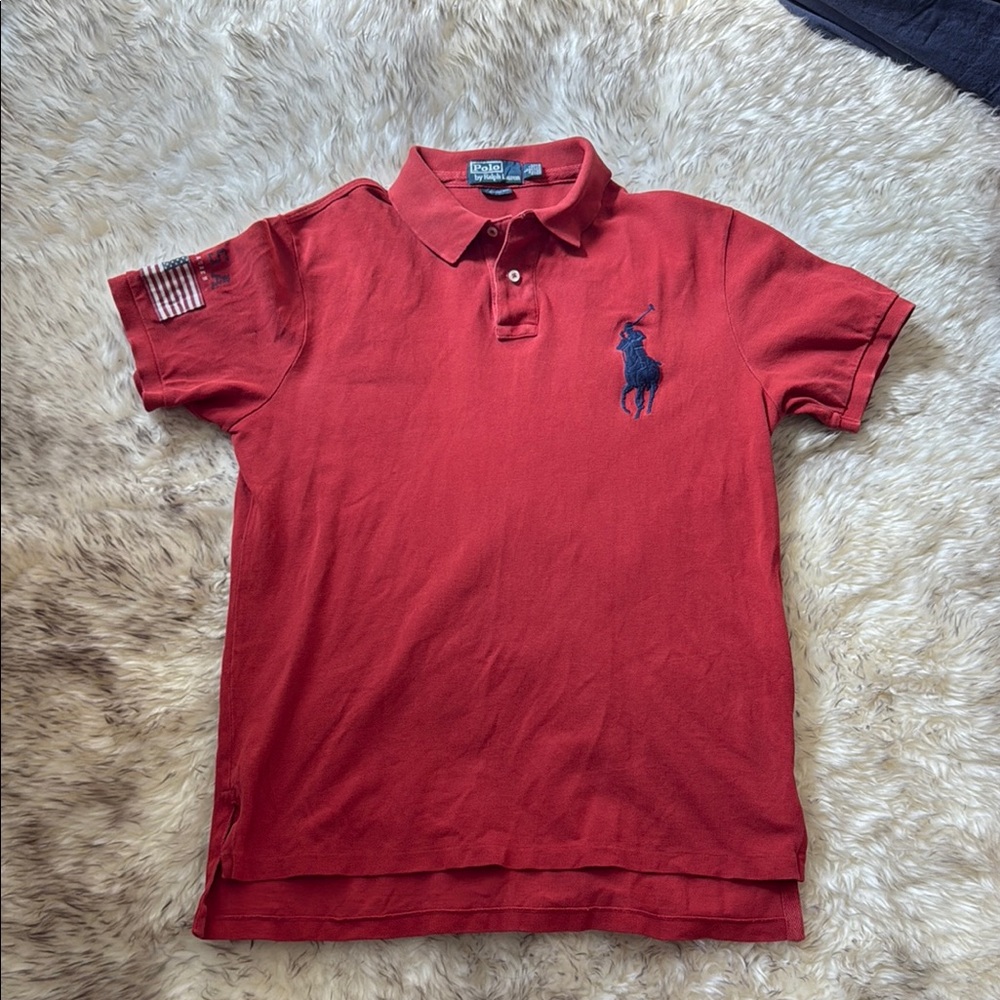 Polo by Ralph Lauren Red Classic Polo Shirt with Signature Logo